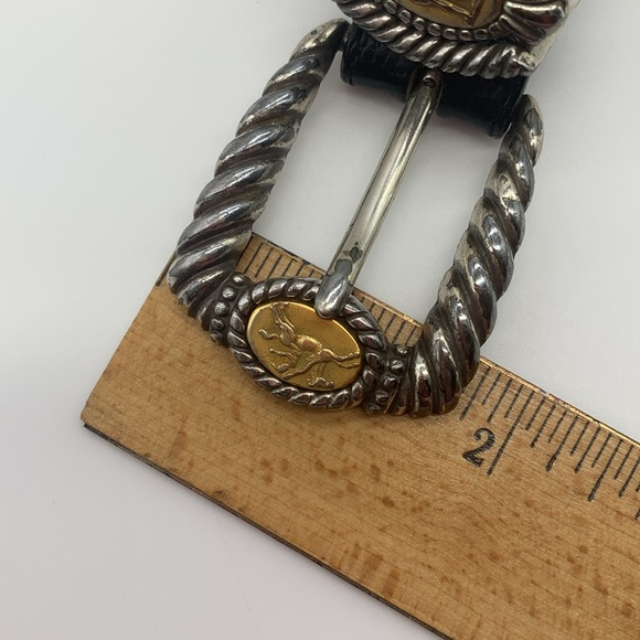 Vintage Brighton Museum Collection Belt Roman Coins Black Leather Sz Large FLAWS - Picture 15 of 16